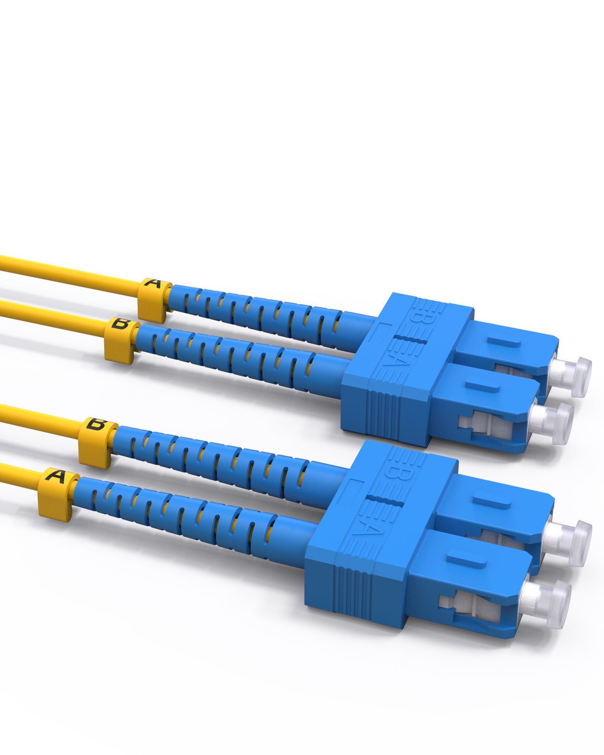 VANDESAIL SC to SC Fiber Patch Cable Single Mode, OS2 Patch Cable, 1G/10GB SMF Jumper Duplex Fiber Optical Patch Cords LSZH 9/125µm for QSFP Transceiver