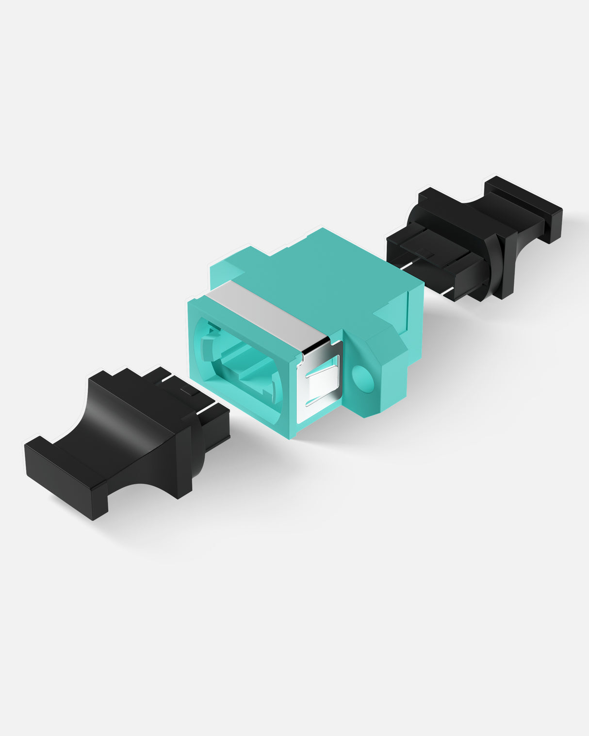 MPO to MPO Adapter MPO Fiber Optical Patch Cord Couplers MPO Cable Jumper Connector Adapter for Multi Mode Fiber OM3 40G 12/24 Cores MPO Fiber Connection -Aqua