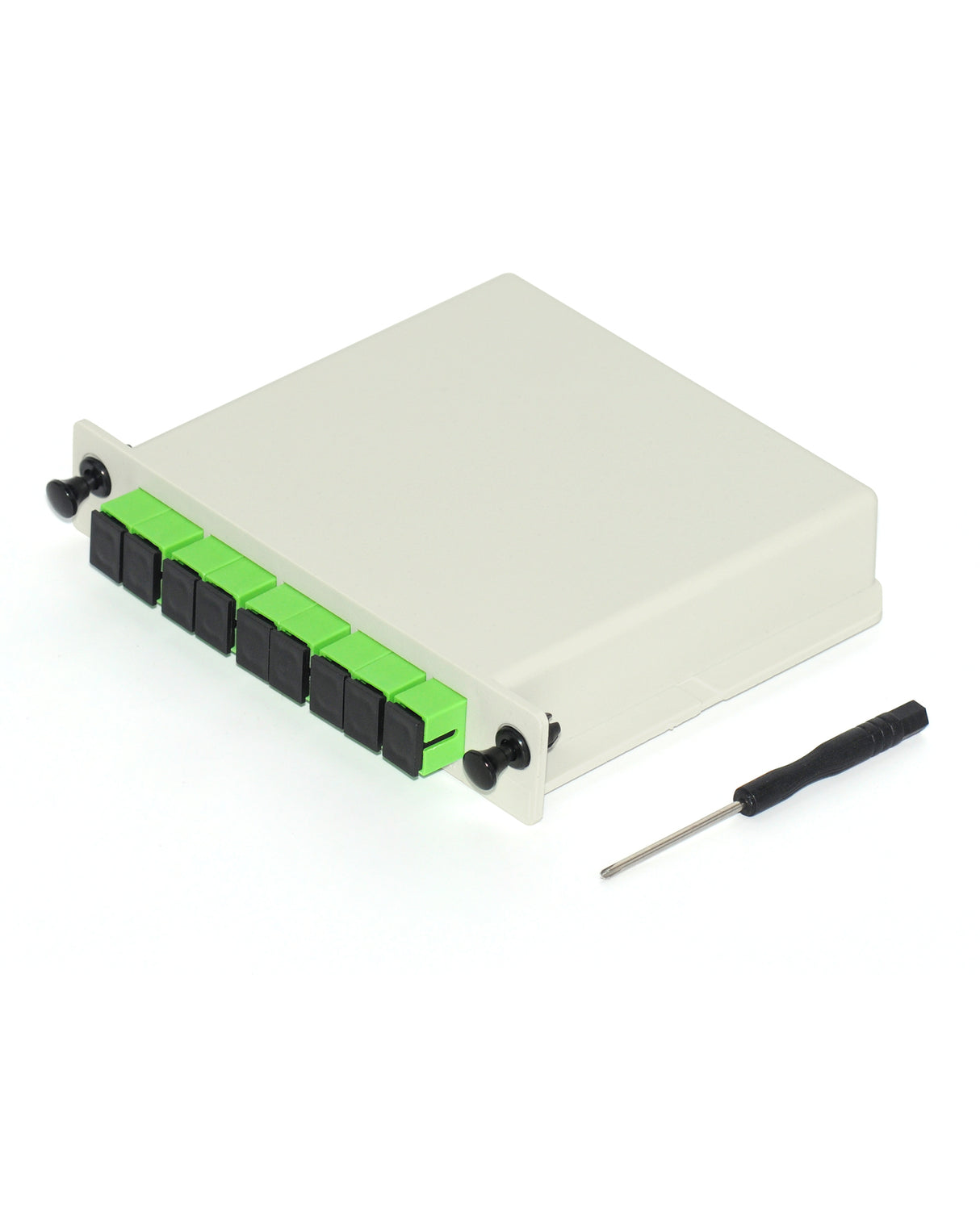 PLC Splitter,Fiber Optic Splitter 1x8 SC/APC Cassette Card Inserting,Optic Fiber Splitter for Home Wiring, Engineering Projects, Fiber Optic LAN, Network Rooms, Fiber Distribution Box