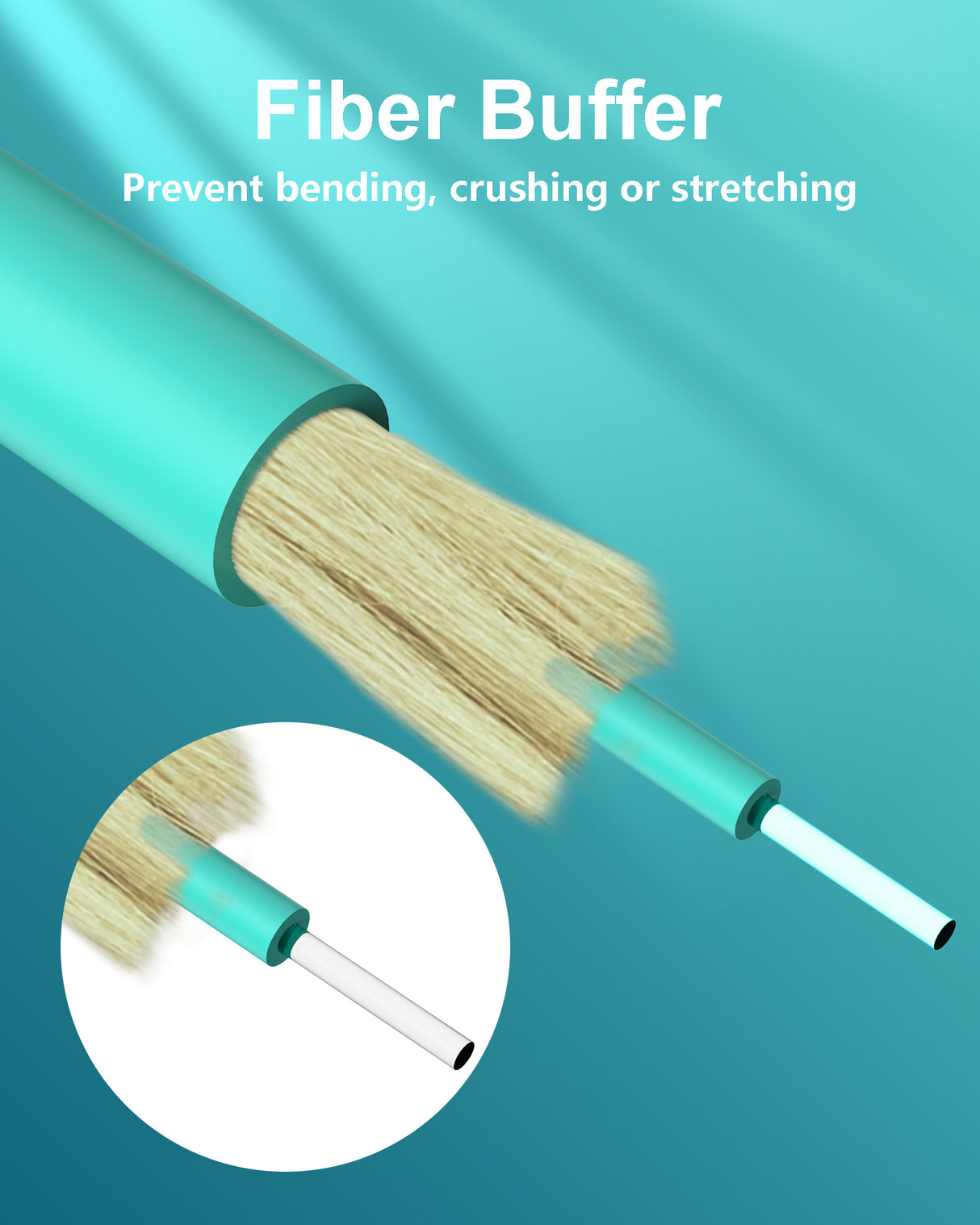 VANDESAIL OM3 LC to SC Fiber Patch Cable, MultiMode 10G/40G Duplex MM Fiber Jumper 50/125µm