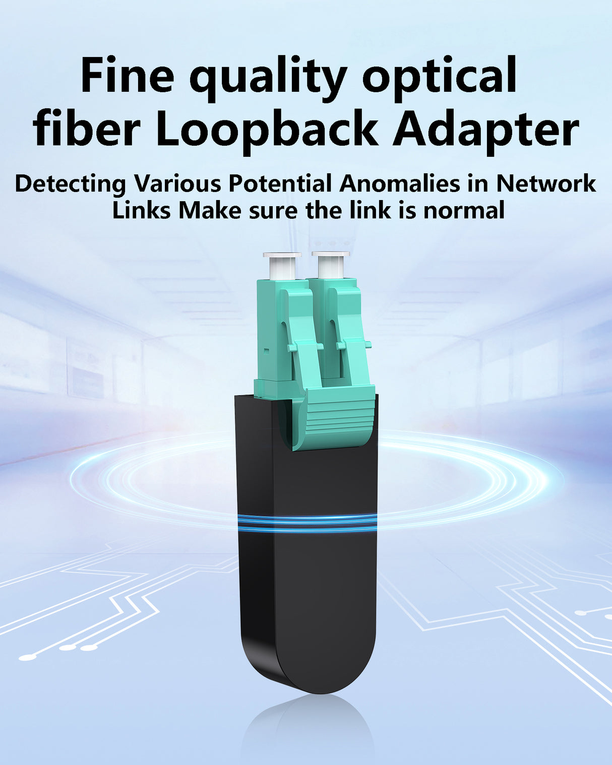 VANDESAIL LC Fiber Loopback, Fiber Optic Loopback Adapter Tester, Multimode Duplex OM3&OM4 50/125μm Fiber Optic Cable Test Plug for Testing Applications