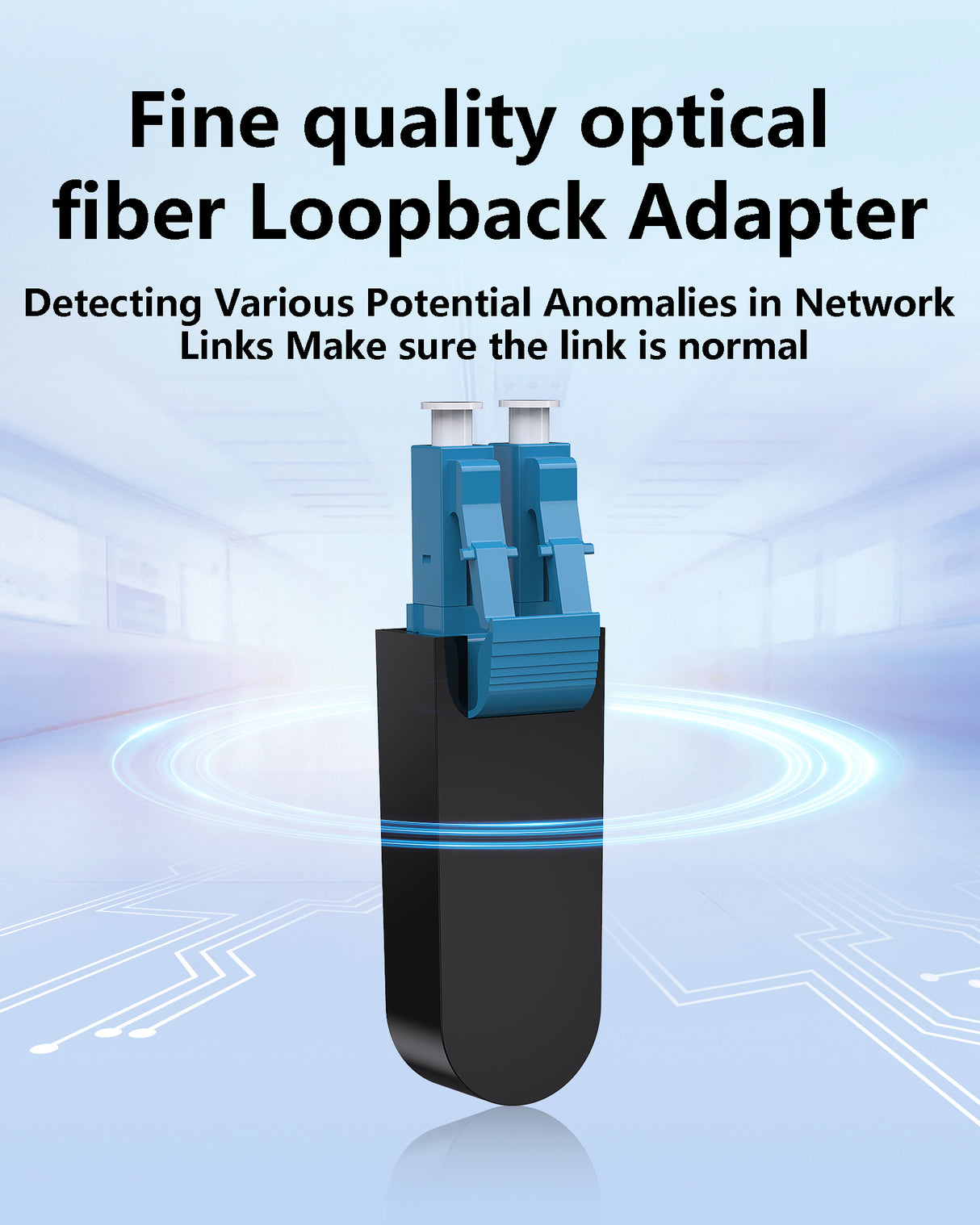 VANDESAIL LC Fiber Loopback Adapter, Duplex LC Connector Loopback Adapter/Test Plug, 9/125μm(OS2) Single-Mode LC-UPC Fiber Optical Cable Adapter Standard for Network Troubleshooting