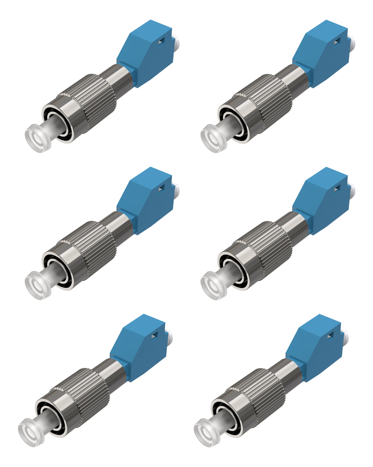 FC Male to LC Female Adapter, Single Mode Hybrid FC to LC Connector Simplex Fiber Optic Converter 9/125µm for Visual Fault Locator