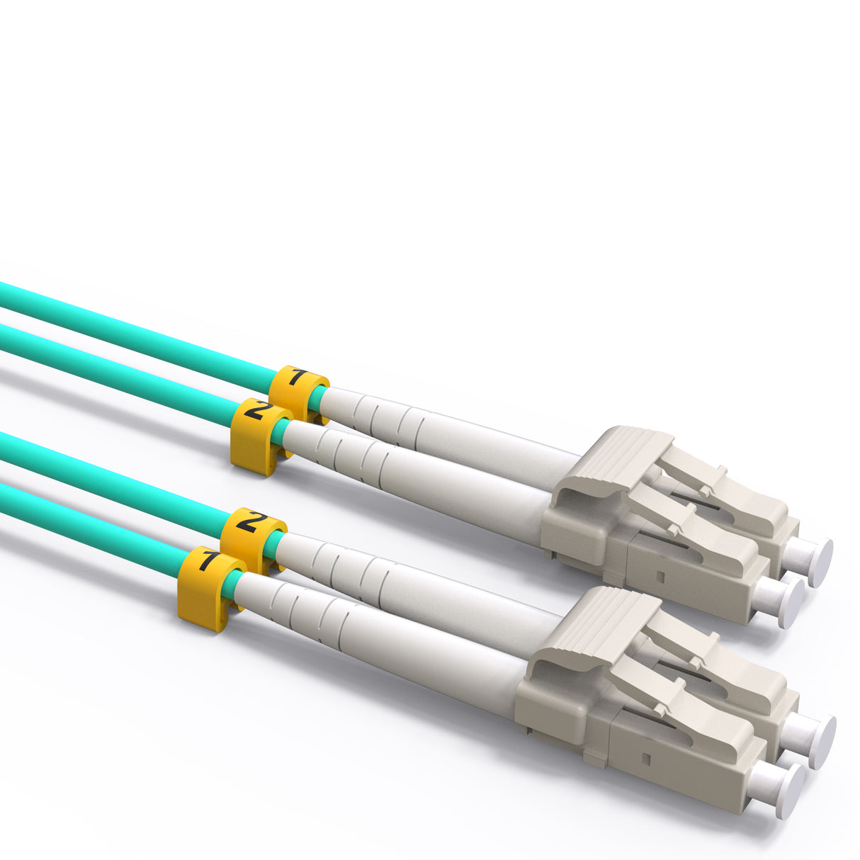 VANDESAIL OM3 LC to LC Fiber Patch Cable, 10G 40G Fiber Optical Patch Cables Multimode Duplex 50/125