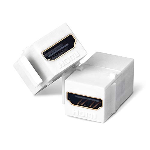 HDMI Keystone Jack, MOERISICAL 10 Pack HDMI Keystone Insert Female to Female Coupler Adapter - vandesail
