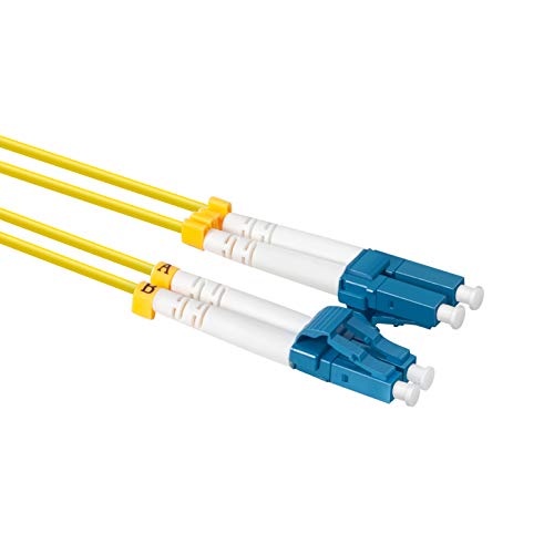 OS1 LC to LC Fiber Patch Cable,5 Meter 2 Pack VANDESAIL Singlemode 9/125um Fiber Optic Cable Duplex (5M,16.4ft) - vandesail