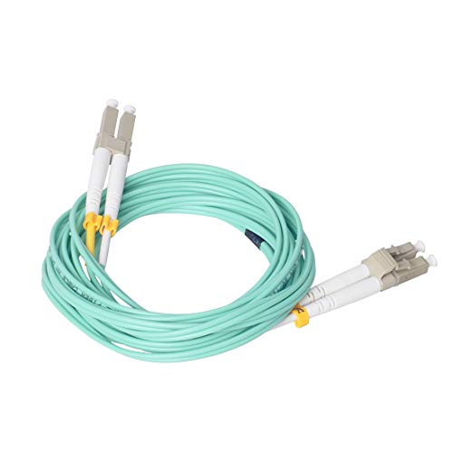 LC to LC Fiber Patch Cable 3 Meter, VANDESAIL 2 Pack OM4 Gigabit Fiber Optic Cables Multimode Duplex 50/125 OFNR - vandesail
