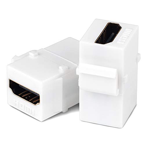 HDMI Keystone Jack, MOERISICAL 10 Pack HDMI Keystone Insert Female to Female Coupler Adapter - vandesail