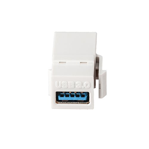 MACTISICAL USB 3.0 Keystone Jack Inserts, 5pcs USB to USB Adapters Female to Female Connector White - vandesail