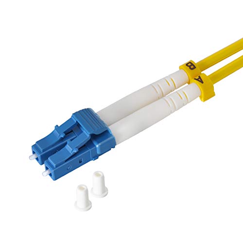 OS1 LC to LC Fiber Patch Cable,5 Meter 2 Pack VANDESAIL Singlemode 9/125um Fiber Optic Cable Duplex (5M,16.4ft) - vandesail