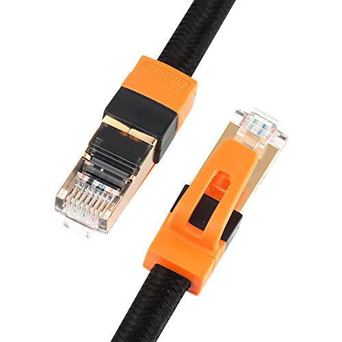 VANDESAIL 2-Pack CAT7 LAN Network Cable (1m/ 3ft)