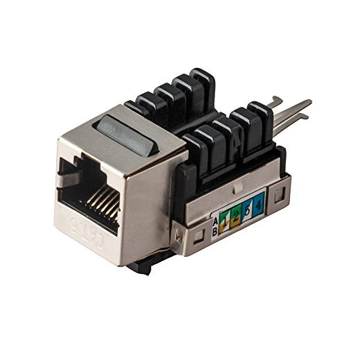 CAT6 Snap-in Shielded Keystone Jack, MACTISICAL RJ45 Cat 6 Ethernet Module Thunder-Proof in-Line Couplers - vandesail