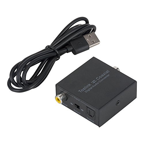 VANDESAIL Optical to Coaxial Converter Bi-directional Coax Digital Audio Converter