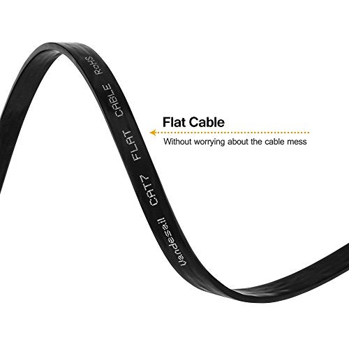 Vandesail CAT7 LAN Network Cable (1m/3ft, Black-1pack)
