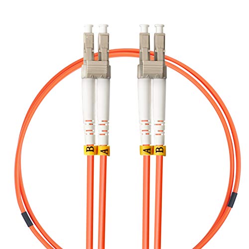 Fiber Patch Cable, VANDESAIL 1 Meter Fiber Optic Cables with LC to LC Multimode OM1 Duplex 62.5/125um(1m/3.28ft) - vandesail