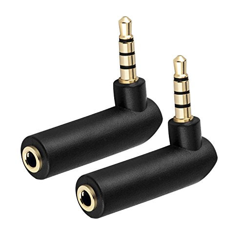 Vandesail 3.5mm Male to Female Jack Gold Plated Plug 90° Right Angle