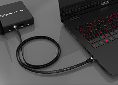 Vandesail CAT7 LAN Network Cable (1m/3ft, Black-1pack)