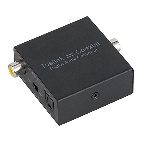 VANDESAIL Optical to Coaxial Converter Bi-directional Coax Digital Audio Converter