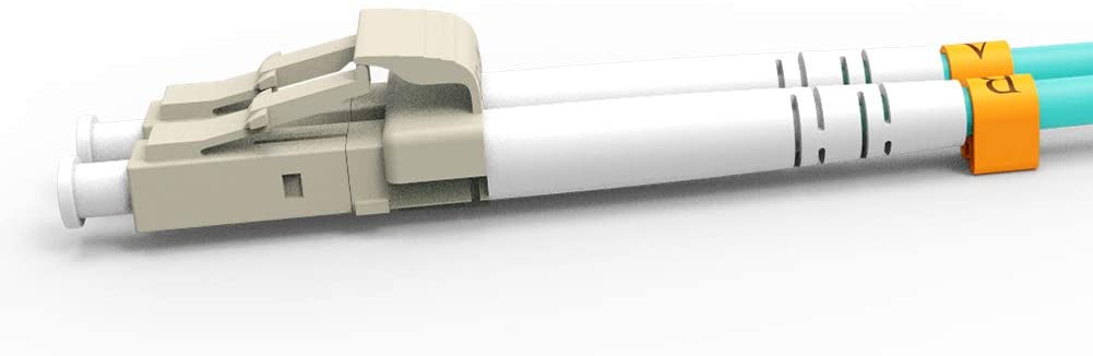 Fiber Patch Cable, VANDESAIL 10G Gigabit Fiber Optic Cables with LC to LC Multimode OM3 Duplex 50/125 OFNP 5Pack - vandesail