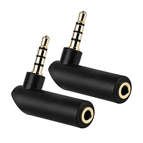 Vandesail 3.5mm Male to Female Jack Gold Plated Plug 90° Right Angle