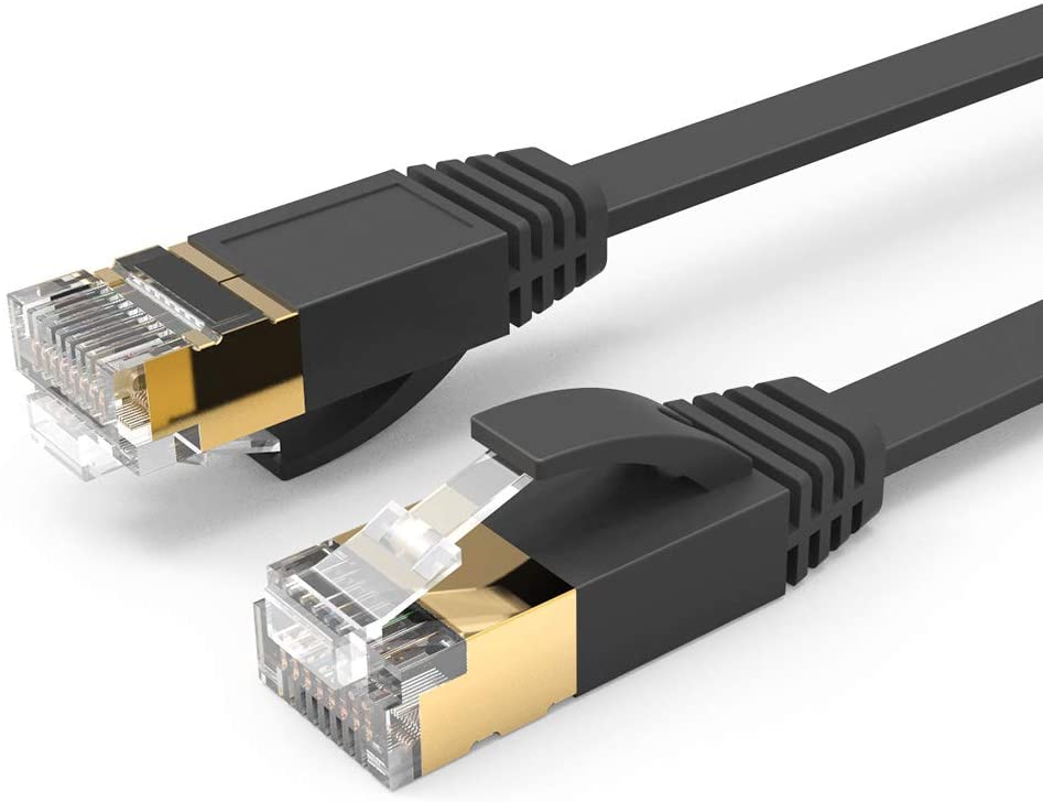 Ethernet Cable 15 ft, Vandesail CAT7 LAN Network Cable RJ45 High Speed Gold Plated Lead for Switch/Router/Modem (5m/15ft, Black) - vandesail