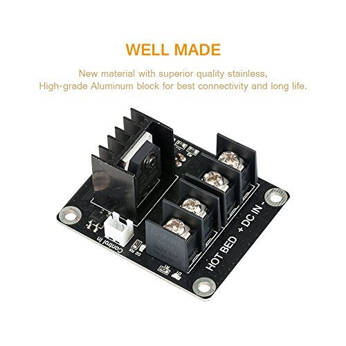 Heat Bed Mosfet, MACTISICAL 2 Pack 3D Printer Heat Bed Power Module 3D Printer Board Expansion Board MOS Tube High Current Load Module - vandesail