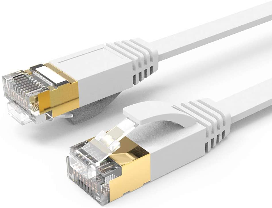 CAT 7 Ethernet Cable, 16ft VANDESAIL RJ45 High Speed Network Cable STP Gigabit (5m/ 16ft, White) - vandesail