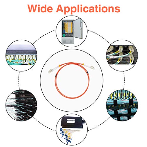 Fiber Patch Cable, VANDESAIL 1 Meter Fiber Optic Cables with LC to LC Multimode OM1 Duplex 62.5/125um(1m/3.28ft) - vandesail