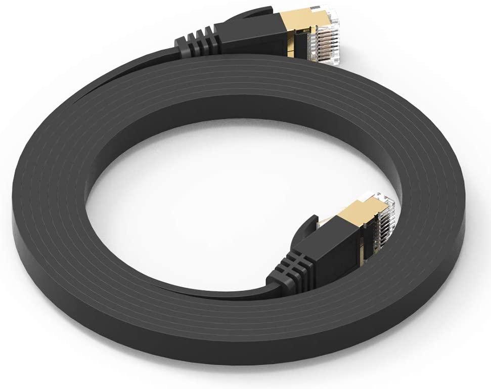 Ethernet Cable 15 ft, Vandesail CAT7 LAN Network Cable RJ45 High Speed Gold Plated Lead for Switch/Router/Modem (5m/15ft, Black) - vandesail