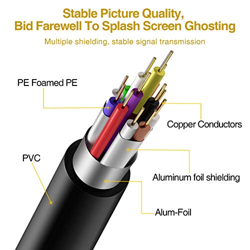 DisplayPort to DVI Cable, 10 FT VANDESAIL Gold Plated Display Port to DVI Adapter Male to Male Cord, Compatible with PC, Laptop, HDTV, Projector, Monitor and More (Black) - vandesail