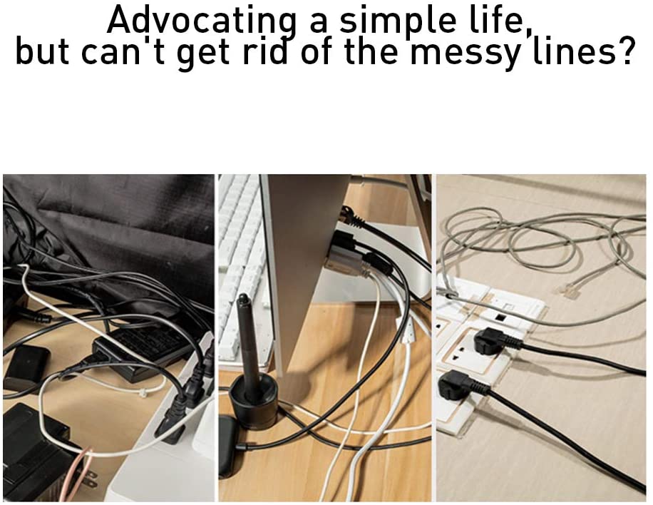 Cable Clips, VANDESAIL Adhesive Cord Holder, Silicone Cable Management & Organizer  (20 Pieces, White) - vandesail