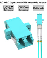 LC Fiber Optic Coupler, LC to LC Female Fiber Coupler, Duplex Fiber Optic Adapter for Fiber Optic Patch Panels Compatible Multimode Singlemode