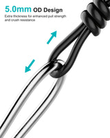 TPU OM3 Fiber LC to LC Outdoor Uniboot Fiber Patch Cable, OD-5mm Industrial 40Gb 50/125 Armored Duplex Multimode Cable, with one Pulling Eye Kit - 75M(246FT)