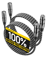 XLR Cable, VANDESAIL Microphone Cable, XLR Male to Female Balanced Microphone Cord 3 pin, mic Cord Oxygen-Free Copper (OFC) Nylon Braided