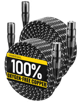 XLR Cable, VANDESAIL Microphone Cable, XLR Male to Female Balanced Microphone Cord 3 pin, mic Cord Oxygen-Free Copper (OFC) Nylon Braided