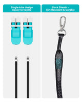 TPU OM3 Fiber LC to LC Outdoor Uniboot Fiber Patch Cable, OD-5mm Industrial 40Gb 50/125 Armored Duplex Multimode Cable, with one Pulling Eye Kit - 75M(246FT)