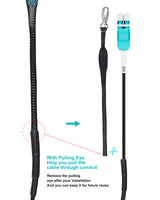 TPU OM3 Fiber LC to LC Outdoor Uniboot Fiber Patch Cable, OD-5mm Industrial 40Gb 50/125 Armored Duplex Multimode Cable, with one Pulling Eye Kit - 75M(246FT)