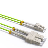 VANDESAIL OM5 LC to SC Fiber Patch Cable, Duplex 40/100GB Fiber Jumper Optical Patch Cord 50/125 LSZH