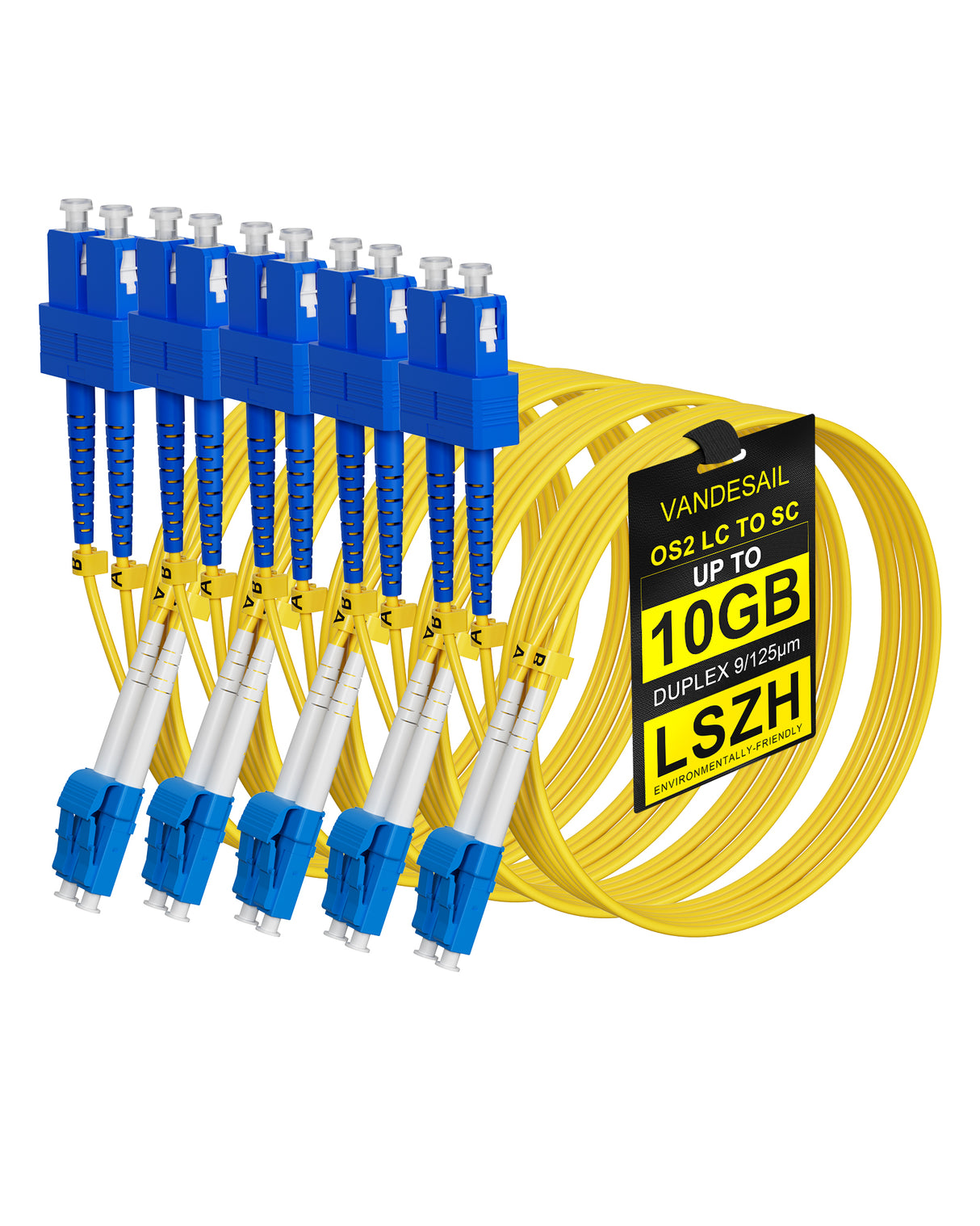 customization OS2 LC to SC fiber patch cable, single mode fiber cable LSZH 9/125
