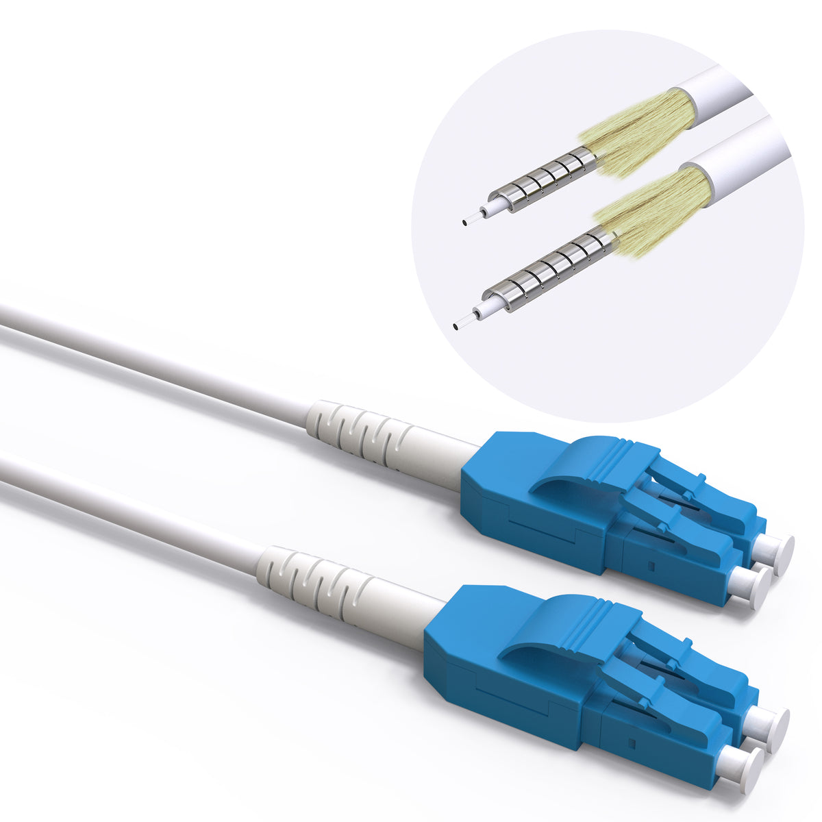 VANDESAIL OS2 LC to LC Armored Uniboot Single Mode Fiber Patch Cables ...