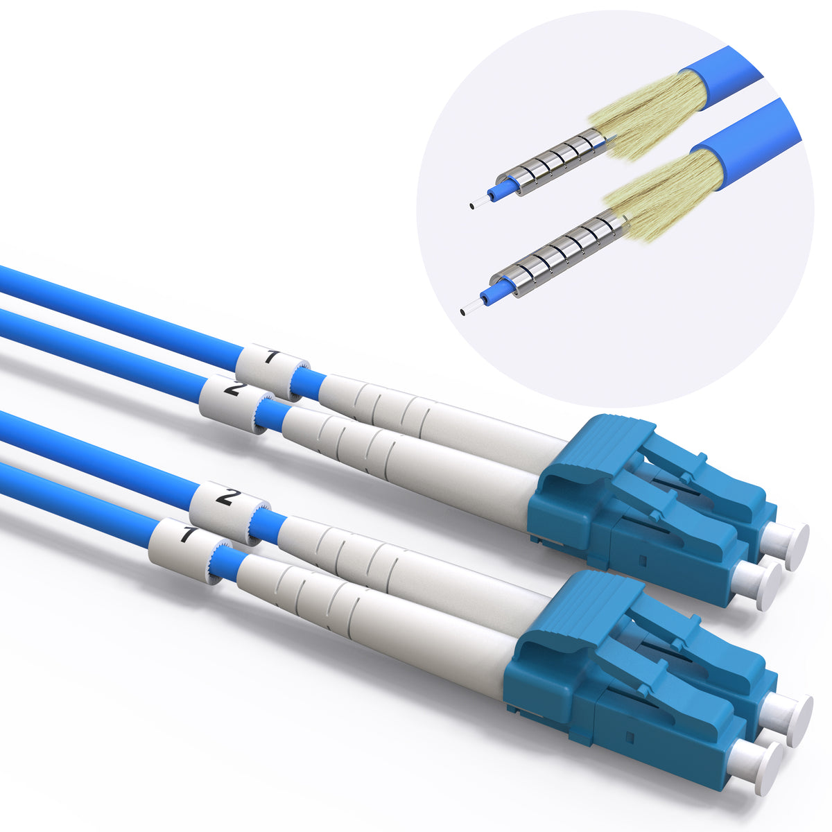 VANDESAIL OS2 LC to LC Armored Single Mode Fiber Patch Cables,OS2 Fibe ...
