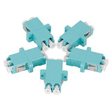 VANDESAIL Fiber Optic Adapter, LC to LC Duplex Multimode Fiber Optic Cable Adapter Coupler OM1 OM2 OM3 OM4