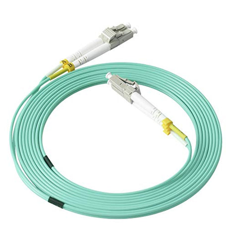 LC to LC Fiber Patch Cable 3 Meter, VANDESAIL 2 Pack OM4 Gigabit Fiber Optic Cables Multimode Duplex 50/125 OFNR - vandesail