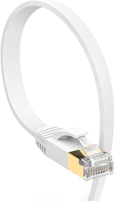 CAT 7 Ethernet Cable, 16ft VANDESAIL RJ45 High Speed Network Cable STP Gigabit (5m/ 16ft, White) - vandesail